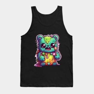 Gummy Bear Zombie,Kawaii Zombie Food Monsters: When the Cuties Bite Back - A Playful and Spooky Culinary Adventure! Tank Top